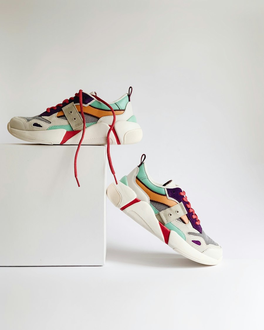 Giày sneaker thể thao đế độn 5cm phối màu pastel Hàn Quốc