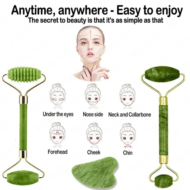 Bộ cây lăn ngọc và đá gua sha 3