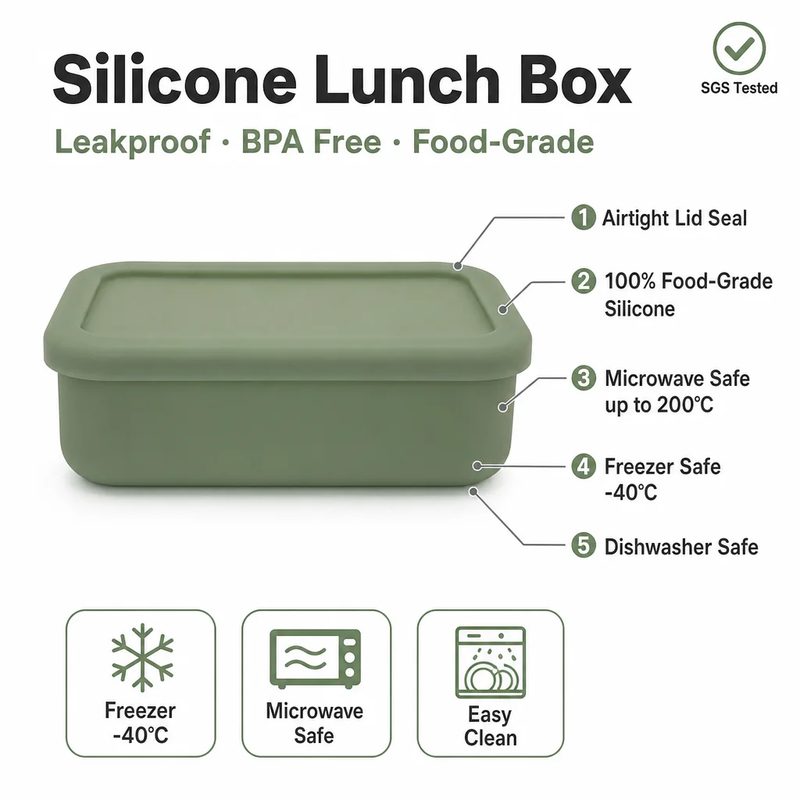 Bộ hộp silicone đựng thực phẩm 2