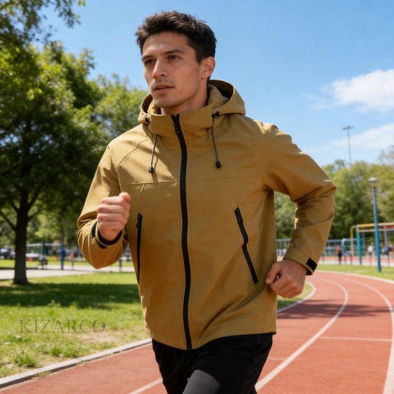 Áo khoác gió unisex chống nước có mũ 3
