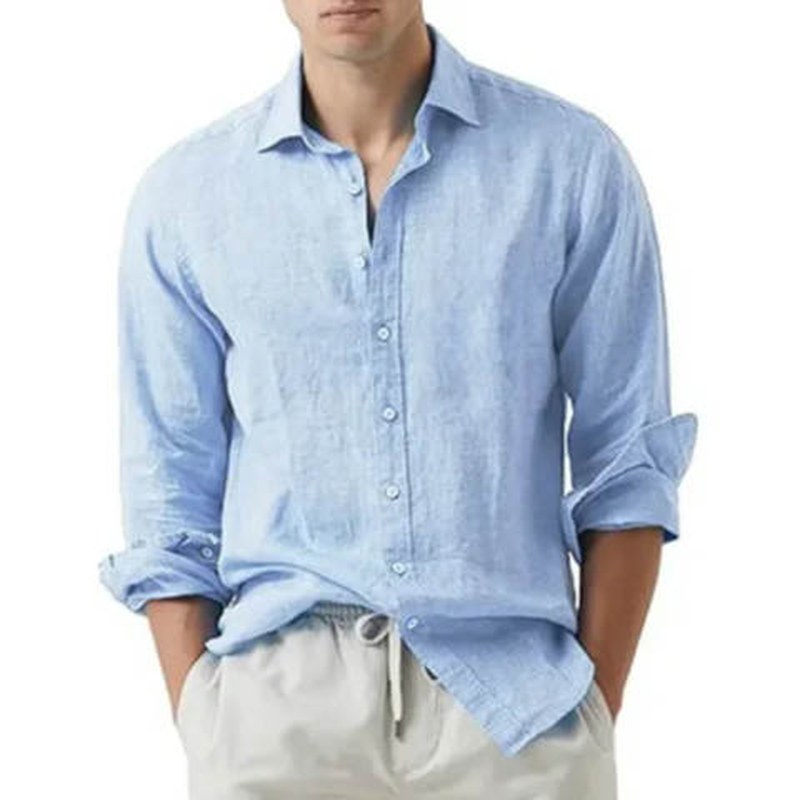 Áo sơ mi đũi Linen cúc gỗ thoáng mát