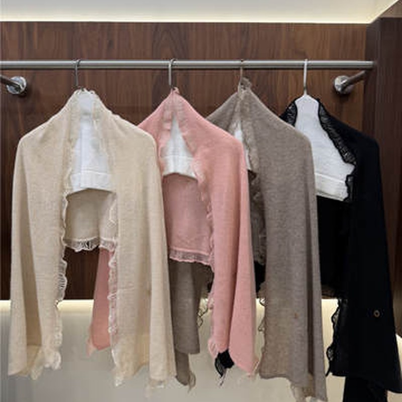 Khăn quàng cổ dạ len Cashmere tua rua ấm áp