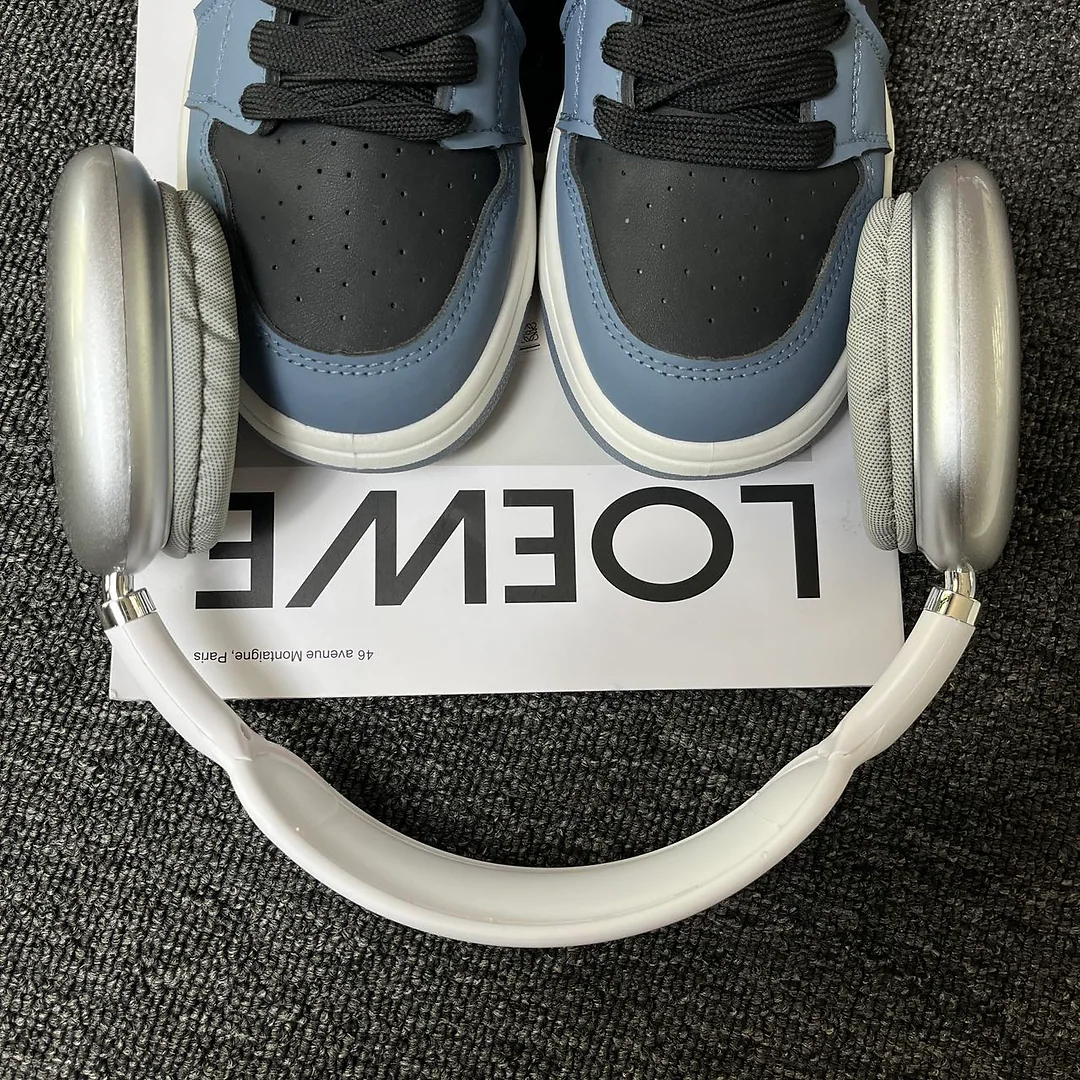 Giày sneaker phối màu xanh nửa đêm, đen obsidian kết hợp xanh khói cổ điển, buộc dây thấp, phong cách đường phố unisex 4