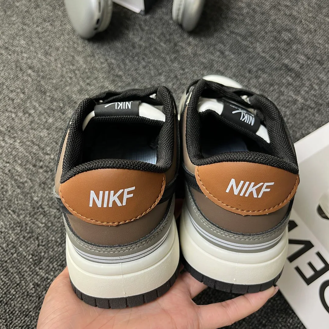 Giày sneaker phối màu xám trắng phong cách retro, unisex, cổ thấp, thiết kế ghép mảng tương phản, đơn giản và dễ phối đồ 6