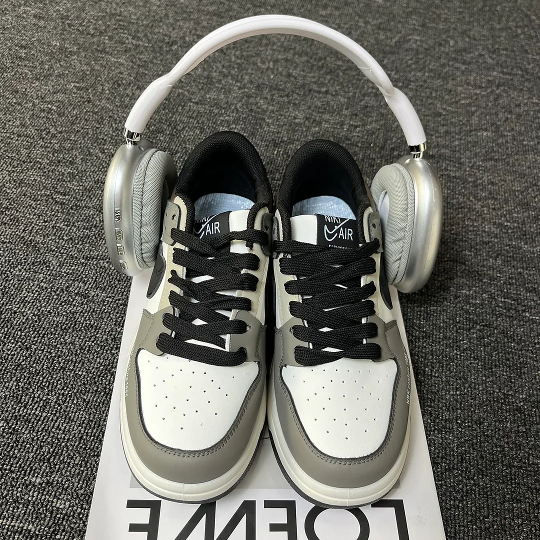 Giày sneaker phối màu xám trắng phong cách retro, unisex, cổ thấp, thiết kế ghép mảng tương phản, đơn giản và dễ phối đồ 7