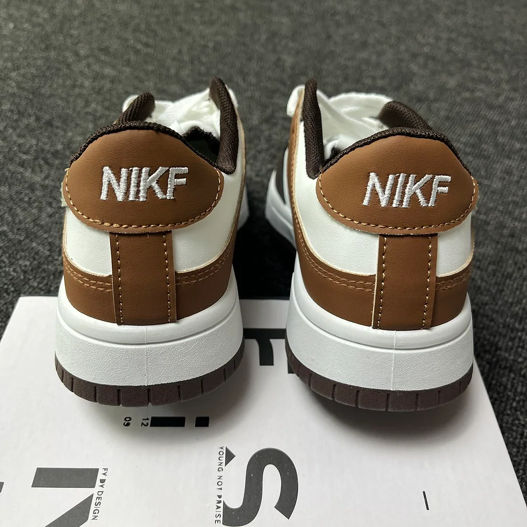 Giày sneaker cổ thấp phối màu nâu cà phê phong cách retro - Unisex 7