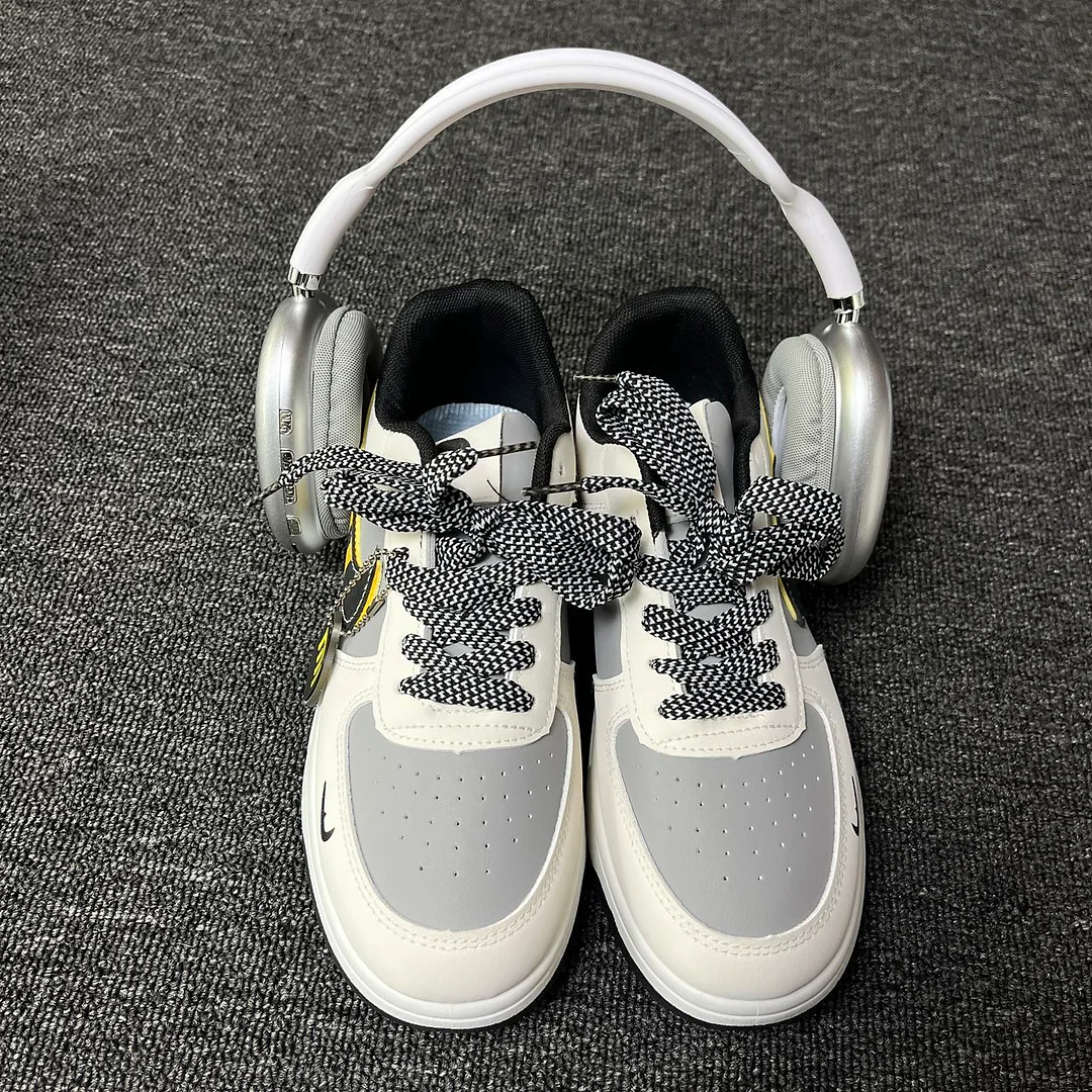 Giày sneaker phối màu xám trắng phong cách retro, unisex, cổ thấp thể thao thường ngày 7